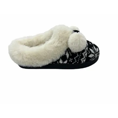 Zapatillas tipo zueco de piel